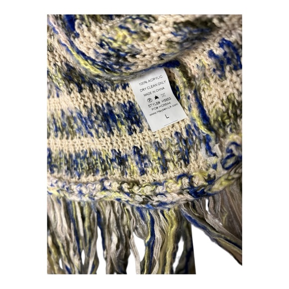 Hayden Women's Multicolor Knit Open Front Cardigan Size Large - Picture 4 of 8